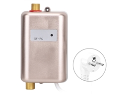 Aquecedor de Água Instantâneo Mini Dourado com Luz Indicadora para Cozinha Hot Cold Dual Use
