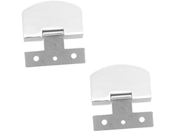 2 Dobradiças Pivotantes Prateadas Para Porta De Vidro, Fixação Em Box