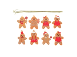 Conjunto De 8 Enfeites De Natal Em Formato De Boneco De Gengibre Para Árvore De Natal, Ideais Para Decoração Festiva E Para Casa. Hengjian