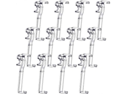 Clips de Volante para Persianas Horizontales de 2,5 Polegadas Clip Retenedor de Volante Plástico Transparente Oculto 12 Piezas