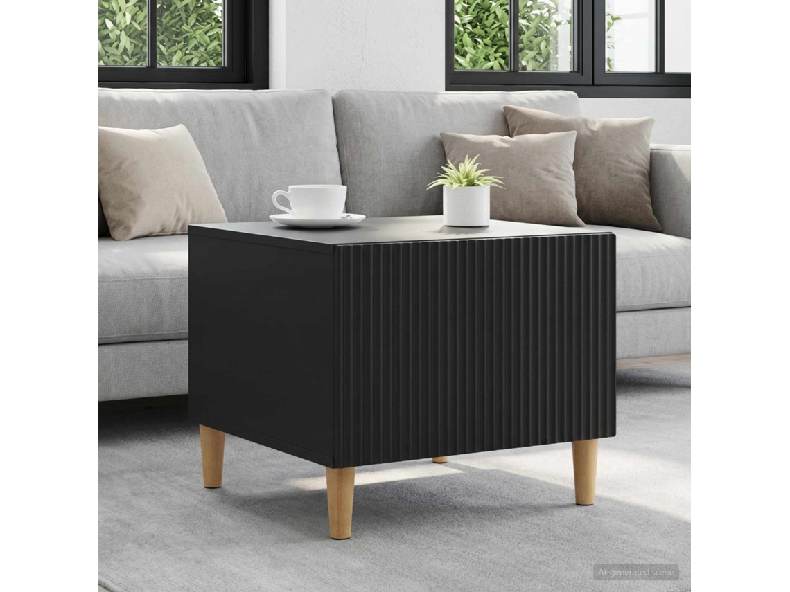 Vidaxl Mesa De Centro Preto 49 X 50 X 40 Cm Derivados De Madeira