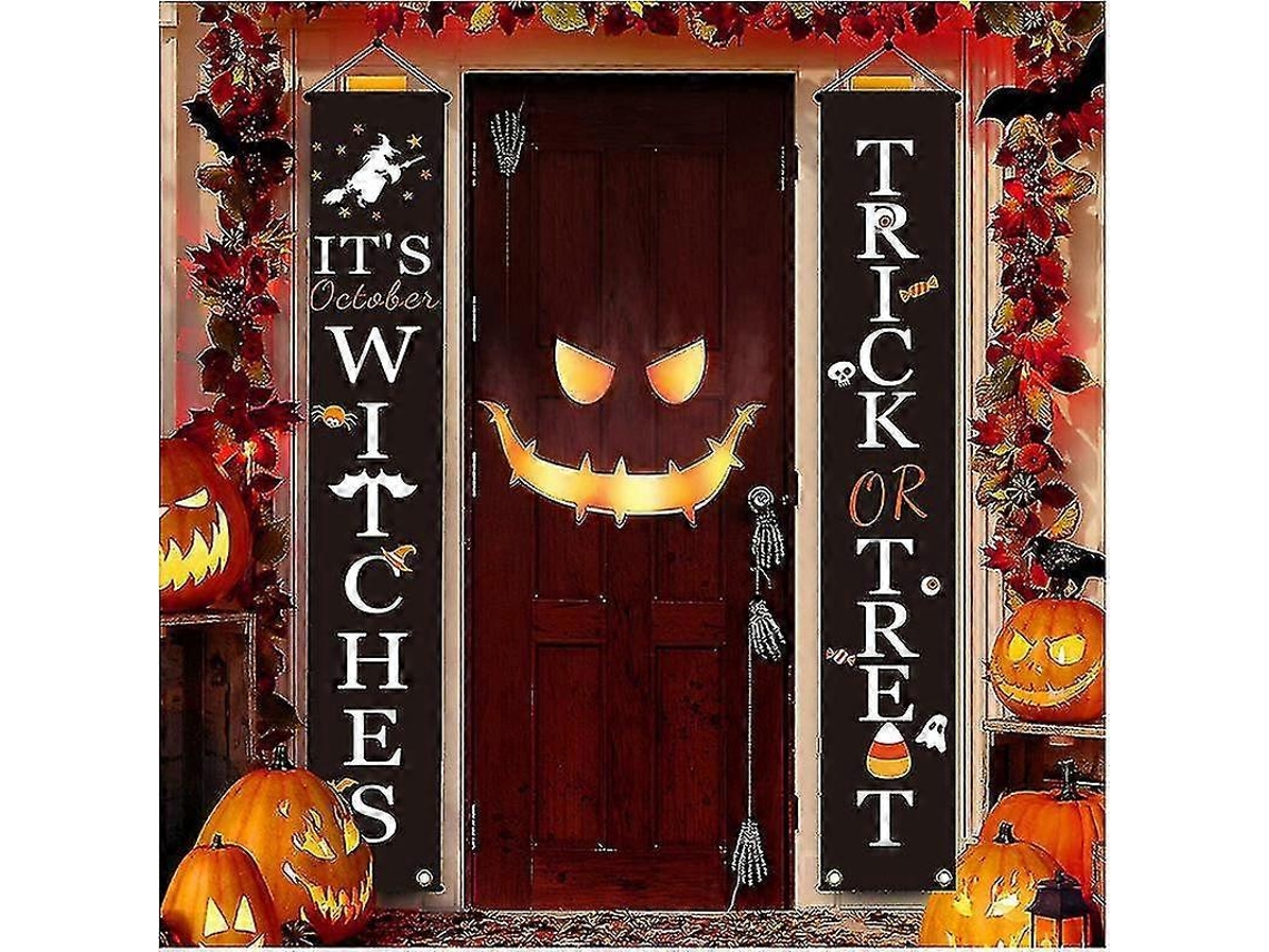 Banner De Decoração De Halloween Decoração Criativa Para Áreas Externas Doces Ou Travessuras Decoração De Halloween Feliz Ly Ebike
