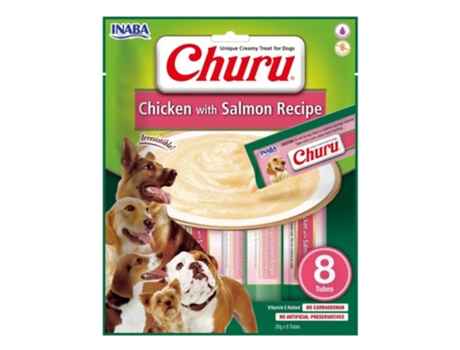 CHURU Dog Receta de Pollo Con Salmón 8X8X20Gr