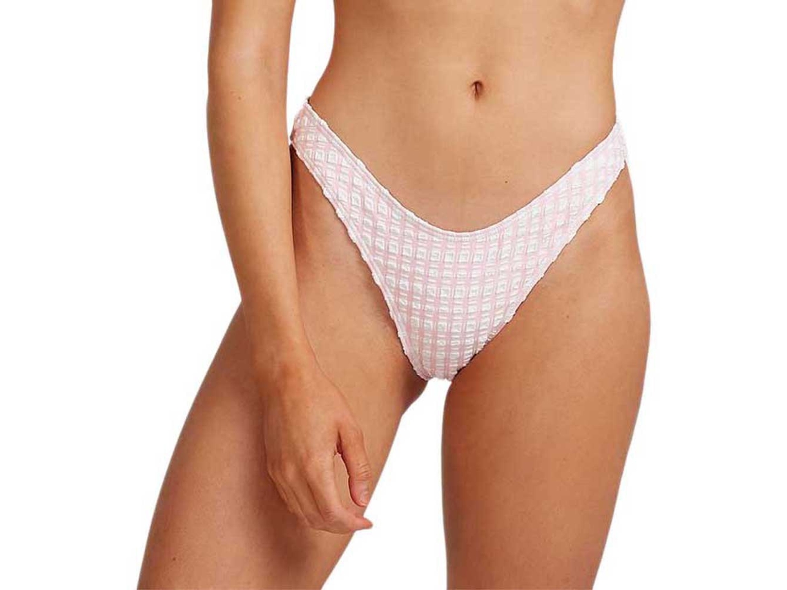 Cueca Biquíni Wave Check Hike Rosa Xl Mulherbillabong