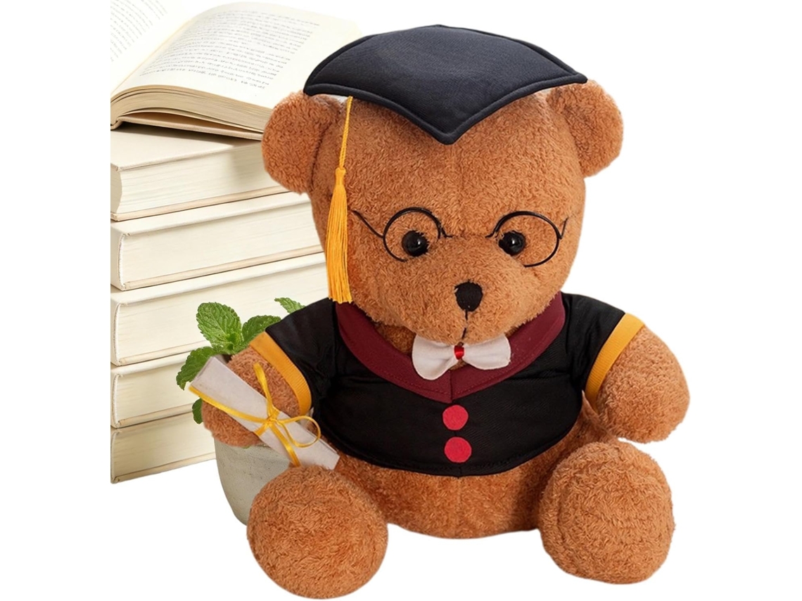Urso De Pelúcia Com Chapéu Macio E Macio Para Presente E Decoração