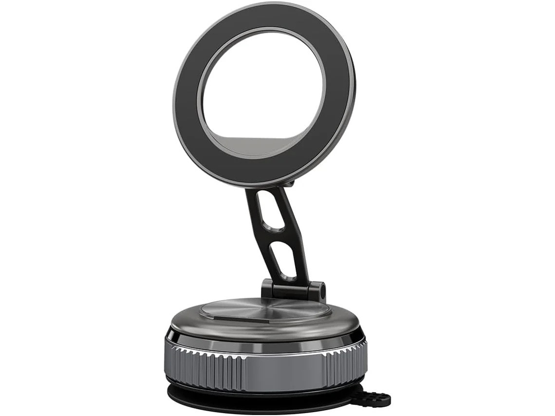 Suporte Magnético A Vácuo Para Telefone Atualizado Sucção De Mais De 96 Libras E Magnético De 2800 Gf, Ajustável Em 360° (preto)