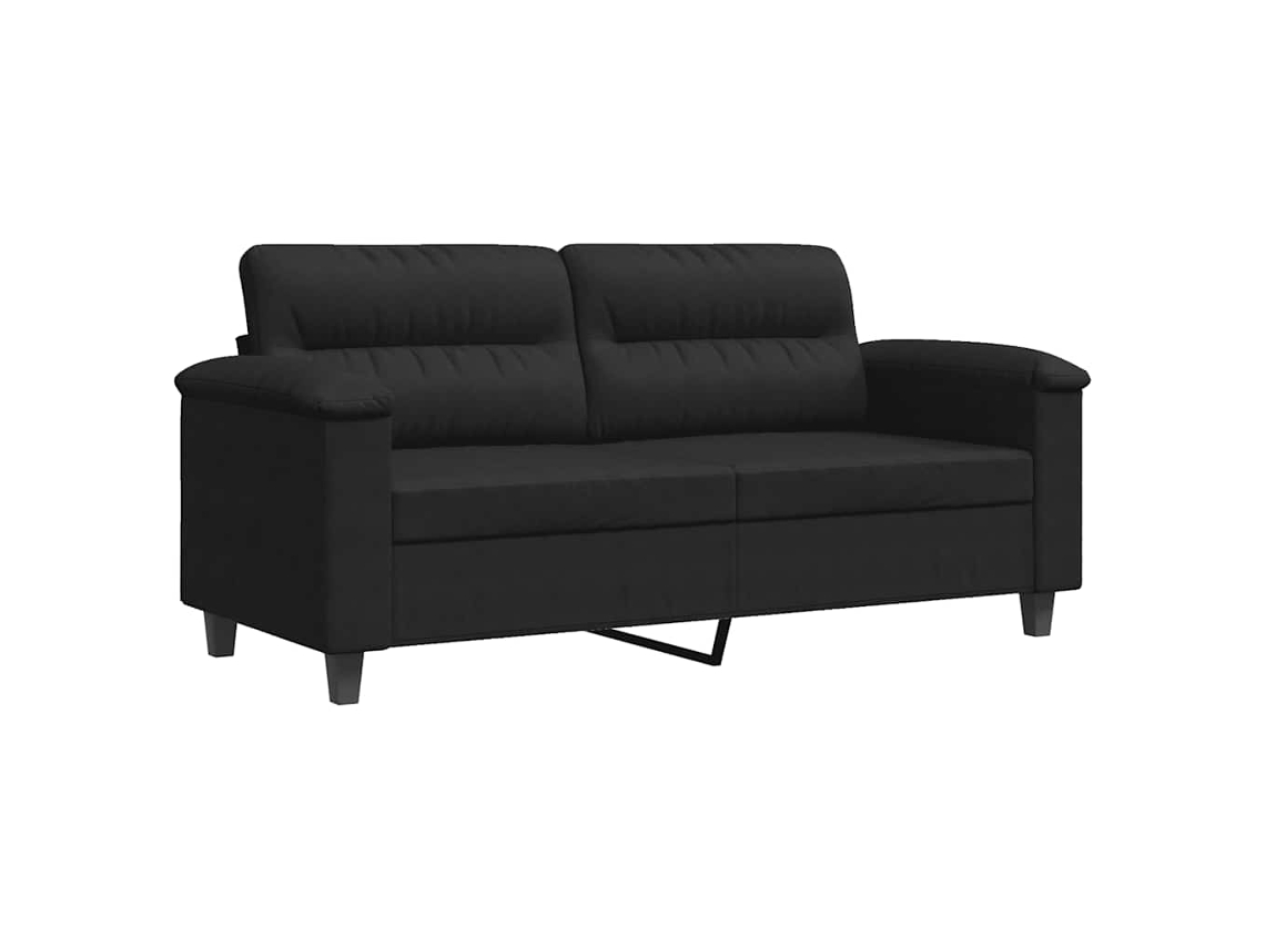 2-seater Sofa, 2-seater Sofas Vidaxl Preto Microfibra (n/a)