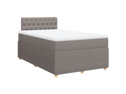Box Spring Bed, Box Spring Beds Vidaxl Cinzento-acastanhado Tecido (120 X 200 Cm)