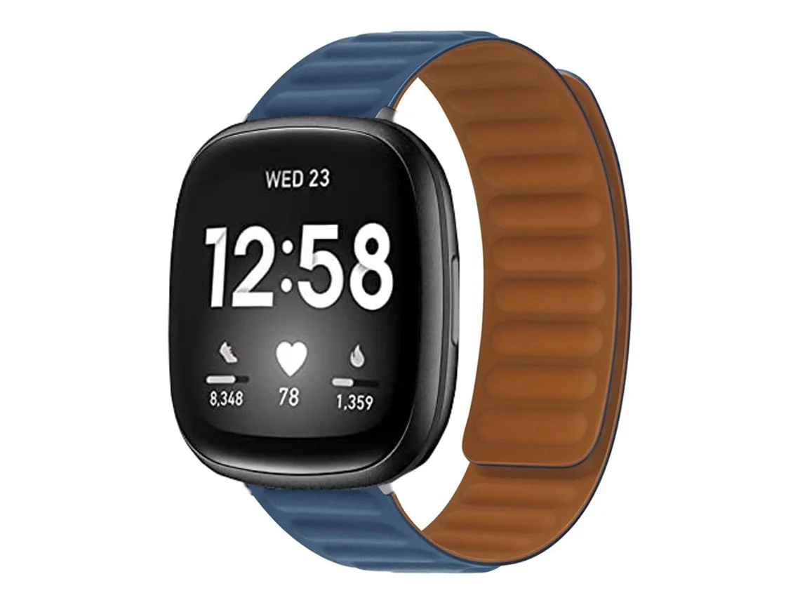 Magnetic Link Bracelet For Fitbit By Google Versa Lite Blue