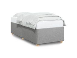 Estrutura de Cama Tecido Cinzento Claro MAISON EXCLUSIVE (100x200 cm)