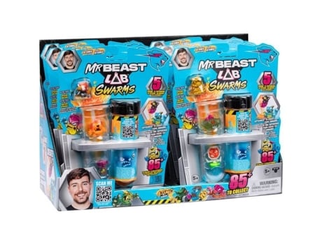 Pacote De 5 Mini Figuras Mrbeast Lab Swarms Atomic A Partir De 5 Anos