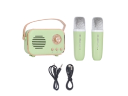 Primerox conjunto de Karaokê Sem Fio Portátil com Alto falante e Microfone Bateria de Alta Capacidade para Interior e Exterior