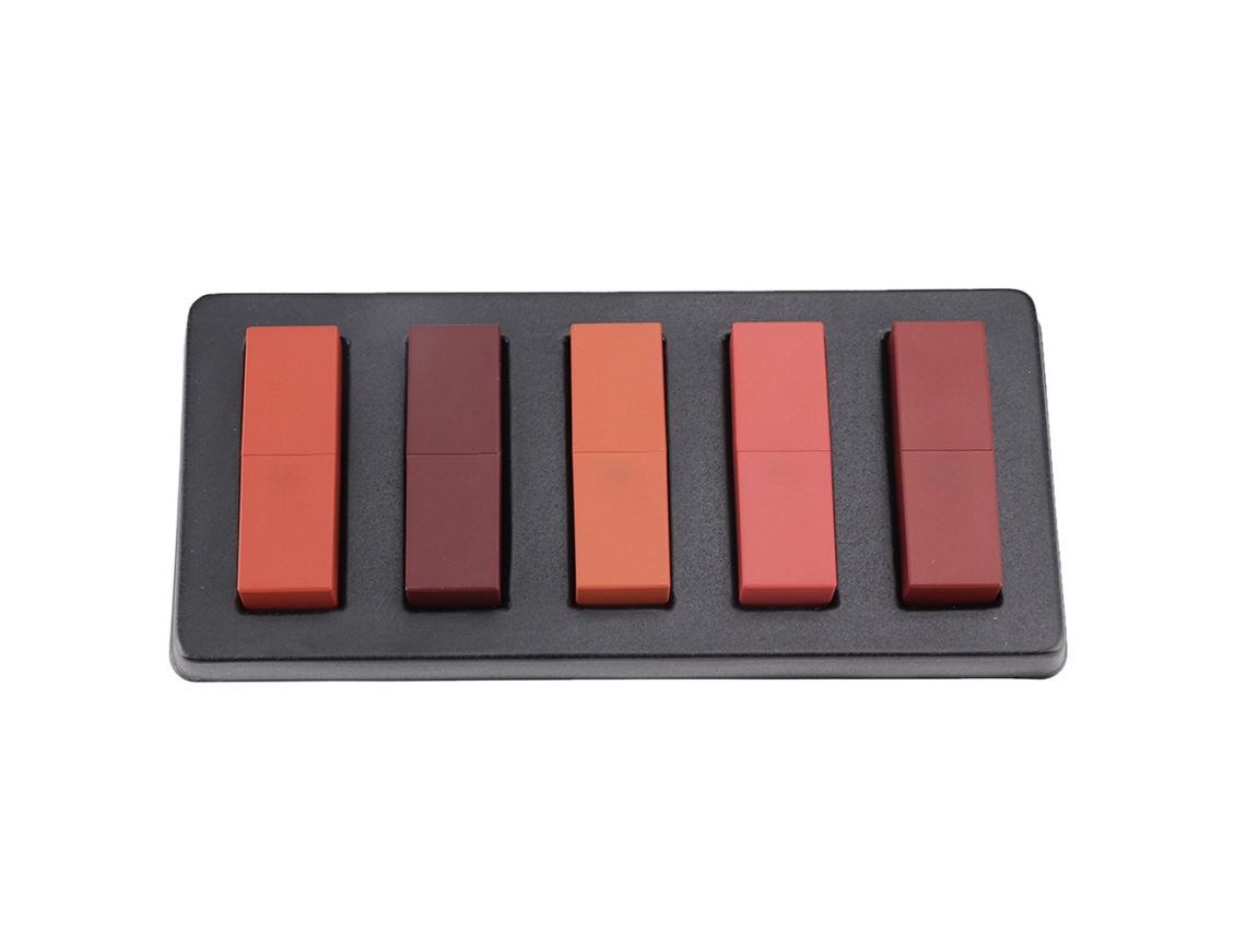 Conjunto De 5 Batons De Lábios Mate Coloridos, De Longa Duração, Hidratante, Maquiagem Labial Natural, Cosmético Labial