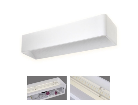 Aplique Edna 1X12W Led 1032Lm 3000K C.36 5Xl.10Xalt.8Cm Areia FERRIMEX