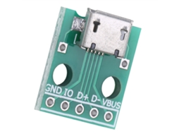 Laxiscreed Adaptador De Placa Micro Usb Fêmea Para Dip Com 5 Pinos Para Prototipagem