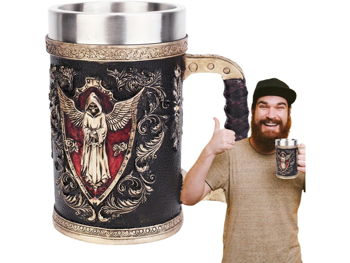 Caneca De Cerveja De 500ml, Recipiente De Água Reutilizável E Com Design Elegante.