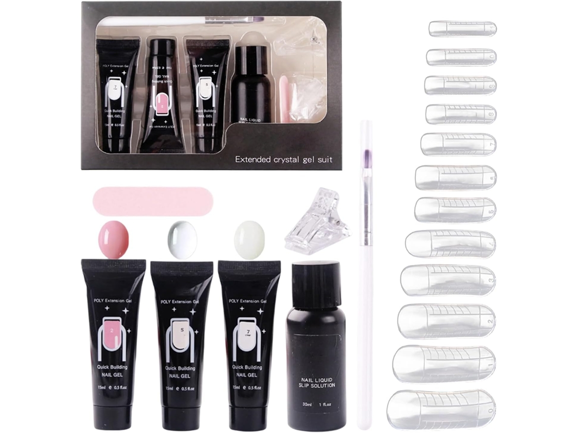 Kit De Gel Para Extensão De Unhas De Longa Duração Com 3 Unidades