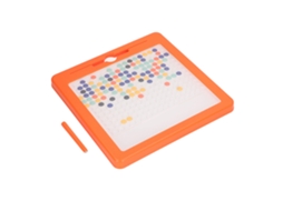 Rebe-tablero Mágico De Dibujo Para Niños Pequeños Com Lápis Magnético E Pérolas Coloridas Educativo Laranja
