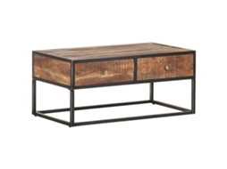 Vidaxl Mesa De Centro 90x50x40 Cm Madeira De Acácia Áspera