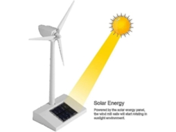 Brinquedo De Turbina Eólica Movido A Energia Solar, Moinho De Vento Movido A Energia Solar, Brinquedo Infantil. Olysi Shop