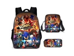 Nova Mochila Escolar Infantil Sonic, Mochila Animada Impressa Em 3d, Mochila Infantil Sonic Em Três Conjuntos 1 Slowmoose