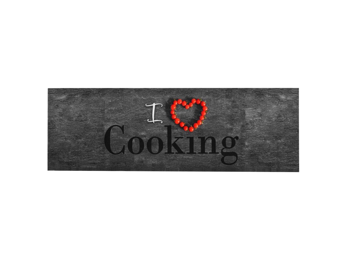 Vidaxl Tapete De Cozinha Lavável Com Design Cooking 60x300 Cm