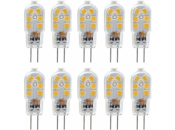 Pacote Com 10 Lâmpadas Led G4 12v 1w, Compatíveis Com Halogênio, Não Reguláveis ​​zhe Brilvibera