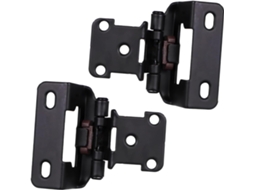 Dobradiças Pretas Com Fechamento Automático, Sobreposição De 1/2", Em