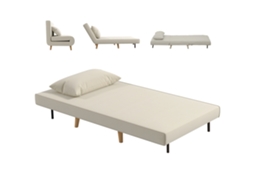 Sofá PRIME KANG de 2 lugares, com almofada, carga 100 kg, 65x69x80 cm, marrom