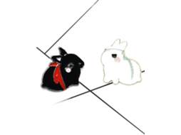 2 Broches Com Design De Coelho Para Mulheres