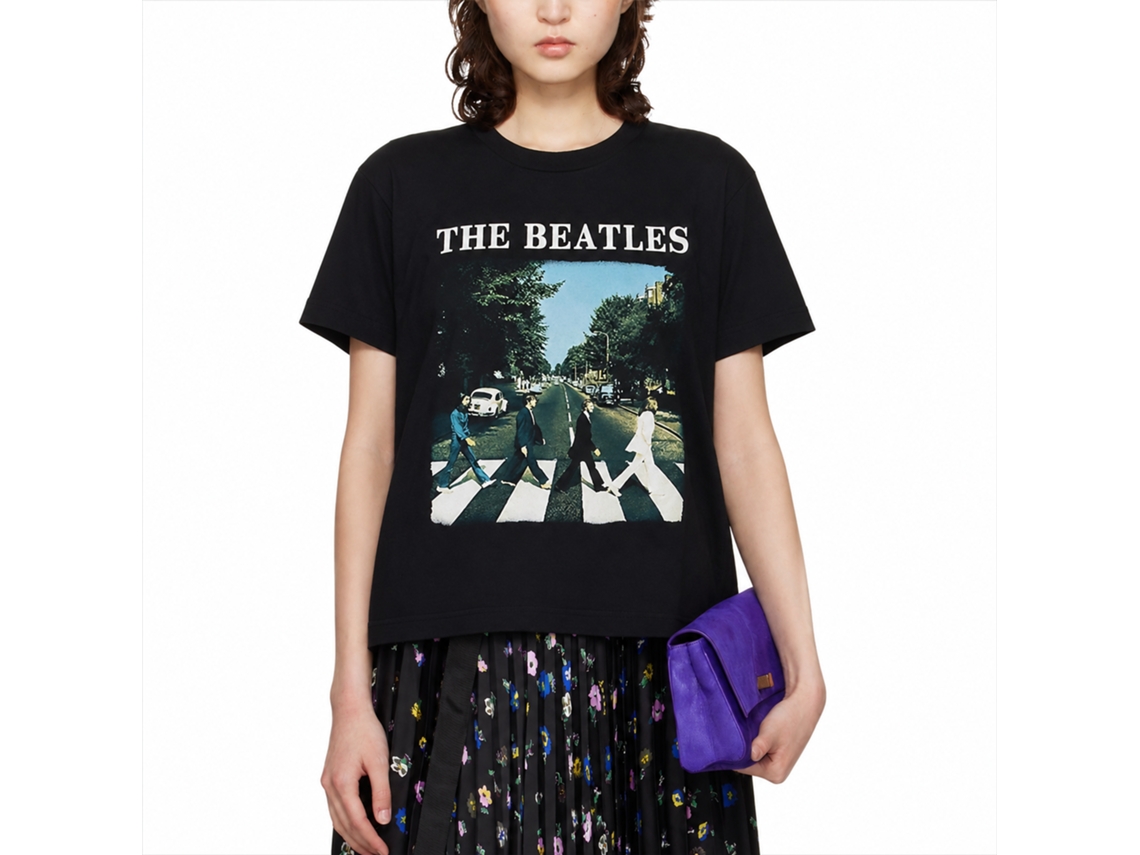 The Beatles Abbey Road Logo T-shirt Black Classic Unisex Adults Size:m