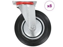 Vidaxl 8 Pcs Rodas Giratórias 200 Mm