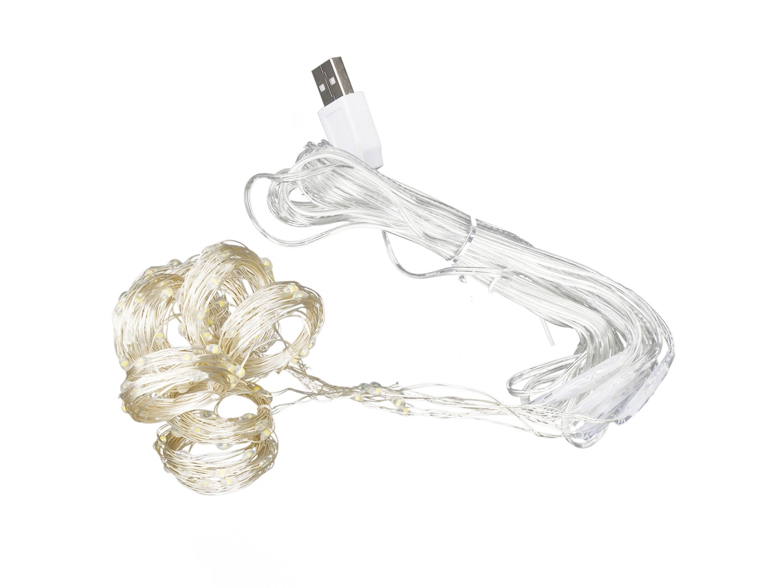 Luz De Fio De Cobre Led Usb 3x2m Lâmpada Decorativa Para Decoração De Natal, Casa E Festa