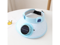 Chapéu com Ventilador Movido a Energia Solar para Viagens Ao Ar Livre e Ciclismo Proteção Solar MDUG (azul)