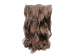 Aplique de cabelo longo e ondulado castanho claro para mulheres