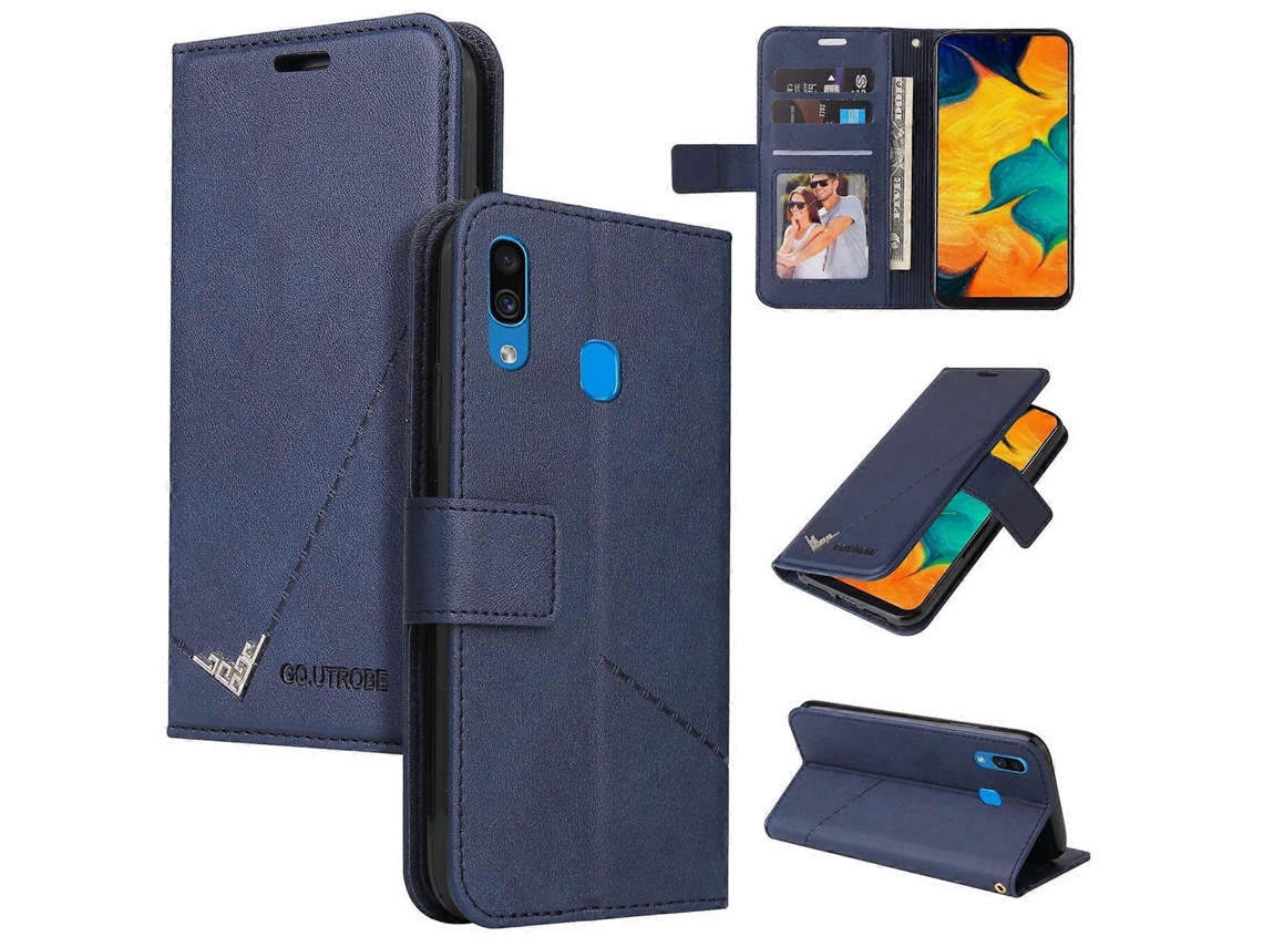 Capa De Couro Com Ângulo Reto Gqutrobe Para Samsung Galaxy A20/30