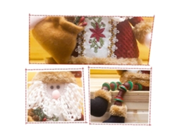 3Pcs Boneca Papai Noel Utensílios Domésticos Decorações de Natal