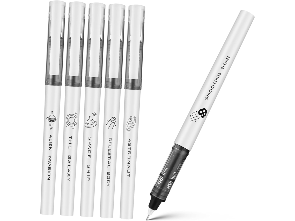 Conjunto De 6 Canetas Ponta Fina Nuobesty Com Motivo Do Universo, 0,5