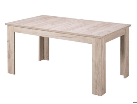 Mesa De Interior Extensível Oscar Carvalho Claro 160x90 Cm Extensível Até 200 Cm 8 Pessoas Rattatan