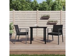 Jogo 3 Peças Jantar P/ Jardim C/ Almofadões Vime Pe E Aço Dkd Home Decor