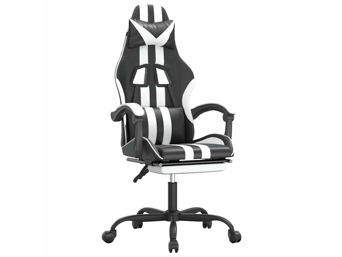 Conjunto 1 Cadeira De Gaming Vidaxl Branco Couro Sintético (57.5 X 59.5 X 131 Cm)