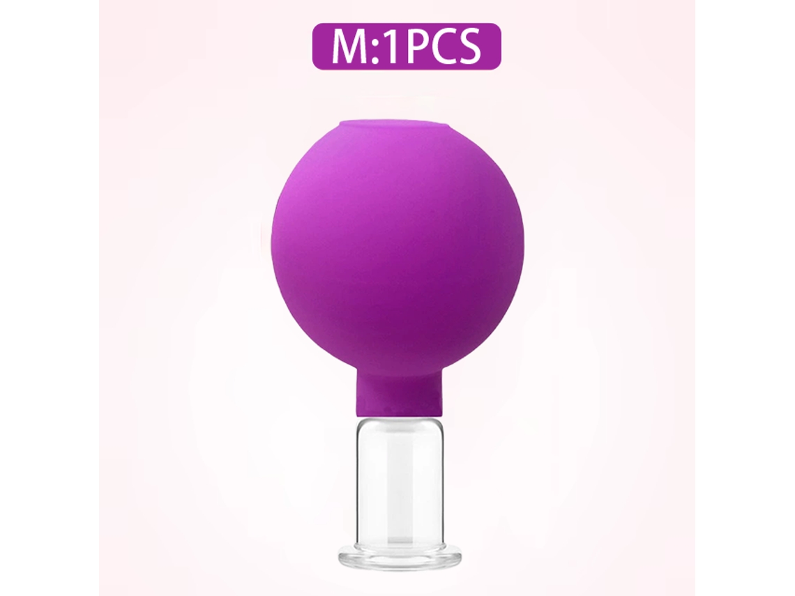 (cor Rosa M) Ventosa De Massagem De Borracha, Efeito Lifting Facial A Vácuo, Tamanhos P, M E Gg