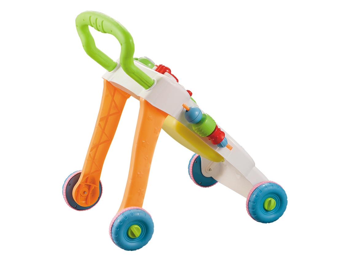 Carrinho Multifuncional Para Bebê Com Altura Ajustável, Andador Musical Abs Para 9 Meses+