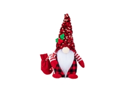 Chapéu De Natal Red Sequin Laxiscreed Com Boneco Rudolph E Gnome Decorativo De Natal