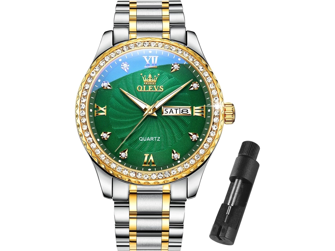 Lurelia Relógio Masculino, Movimento De Quartzo, Data/calendário, 10mm, 22 Mm, 8 Polegadas, Aço Inoxidável, Vidro Mineral, Resistente À Água 30m