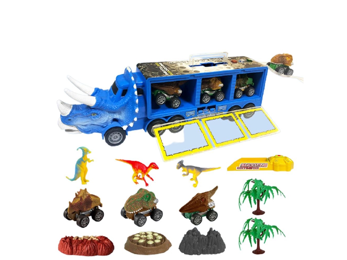 Mali brinquedo Caminhão Dinossauro Transporter com Inércia Pull Back Presente para Meninos 3 8 Anos