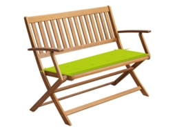 Lovely Home Banco Bancada de Jardim com Almofadão 120 Cm Madeira de Acácia Maciça