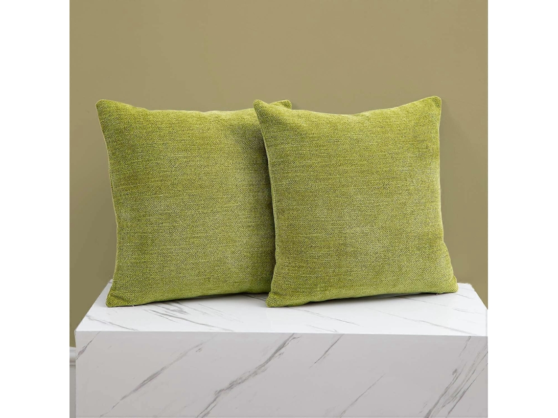 Capas De Almofada Verde Chartreuse, 45x45cm, Conjunto Com 2