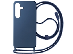 Capa com Cordão Pescoço Série para Samsung Galaxy S25 AVIZAR Acrílico Azul