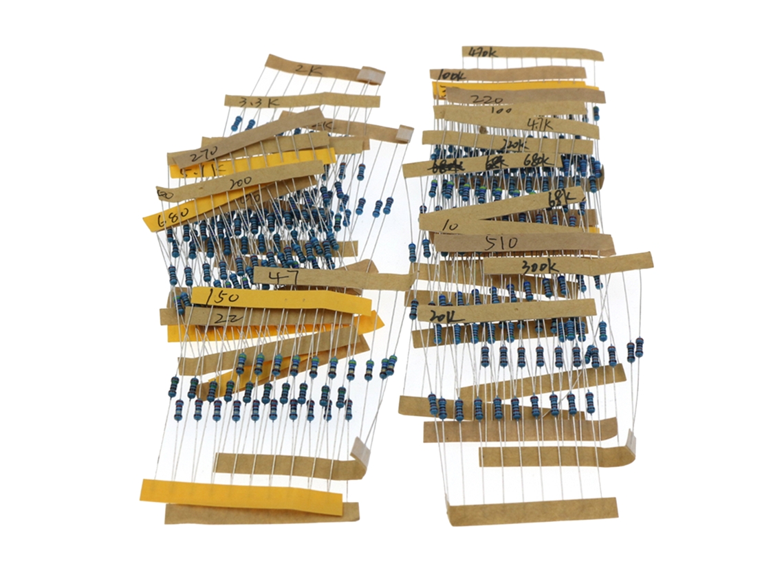 Kit De Resistores De Filme De Carbono Laxiscreed 1/4w, Com Precisão De 1%, Ideal Para Eletrônica